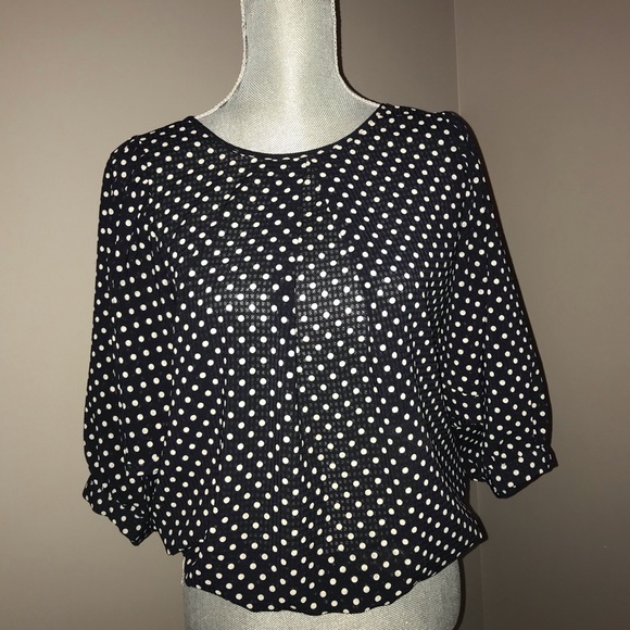 The Limited Women’s Polka Dot Black & White Blouse - Picture 1 of 2
